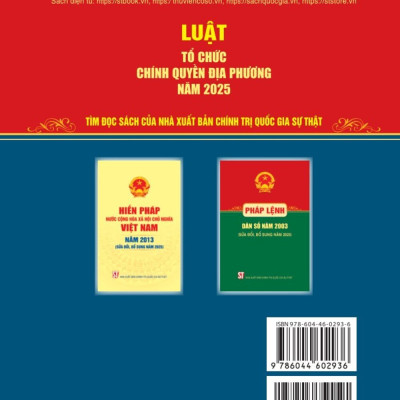 Luật tổ chức chính quyền địa phương năm 2025 - bản in 2025