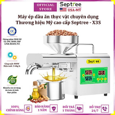 Máy ép dầu ăn thực vật chuyên dụng dùng trong gia đình thương hiệu Septree X3S - Công suất 800W - Hàng nhập khẩu