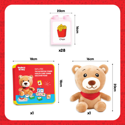 Đồ Chơi Bộ Lắp Ráp Học Và Chơi Cùng Gấu TOONYKIDS - Đồ Chơi Thông Minh Cho Bé - Bear Day Care TN00622 [Tặng Kèm Sticker]