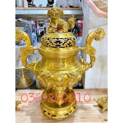 ĐỈNH NGŨ SỰ 63 CM NẶNG 34 KG CHẤT LIỆU BẰNG ĐỒNG