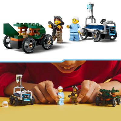 LEGO CITY 60459 Đồ Chơi Lắp Ráp Bộ Đôi Máy Bay Vs Xe Cấp Cứu Di Động (70 chi tiết)