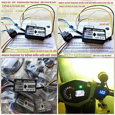 Bộ Mạch Passing 10 Chế Độ + Công Tắc – Dùng Cho Mọi Loại Đèn Trợ Sáng Xe Máy, Xe Điện