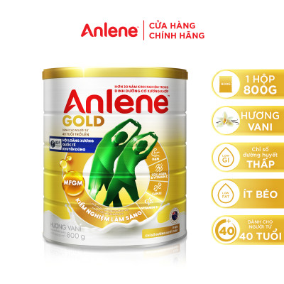 Combo 2 TPBS Anlene Gold hương vani 800g tặng nồi inox