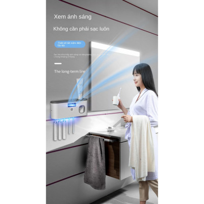 Hộp khử khuẩn Bàn Chải Đánh Răng bằng tia UV, Lấy kem tự động, bảo đảm sức khỏe răng miệng cho cả gia đình 