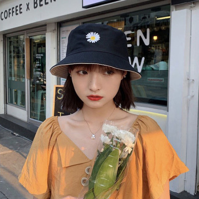 Mũ Vành Nhỏ, Mũ Bucket Hoa Cúc, Mũ Bucket Cụp Phong Cách Swag Siêu Xinh MD07