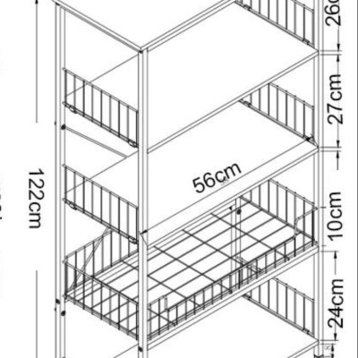 Kệ để lò vi sóng đa năng 175-1N thương hiệu 9House kệ đựng đồ đa năng để lò nướng nồi cơm điện kèm giá rổ để rau củ gia vị loại khung sắt dày sơn tĩnh điện chống rỉ mặt gỗ MDF lõi xanh chống ẩm bề mặt phủ melamine chống thấm cao cấp - Hàng chính hãng