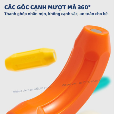 Xếp hình nam châm, lắp ghép cho bé Mideer Rainbow Magnetic Building Stick