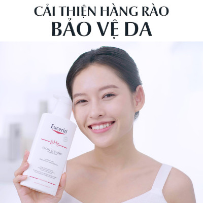 Sữa rửa mặt không gây kích ứng cho da nhạy cảm Eucerin pH5 Facial Cleanser 400ml