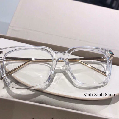 Kính gọng mắt vuông unisex trong suốt thời trang ulzzang Korea