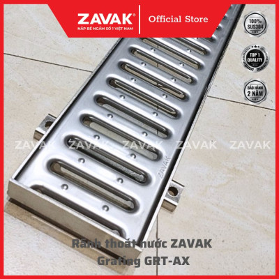 Rãnh Thoát Nước Inox 304 ZAVAK Grating GRT-AX257 inox 304 (modun 1.2m)