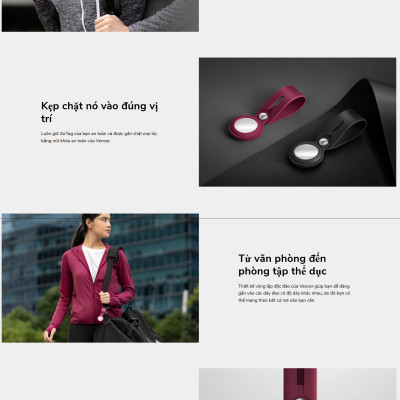 Bao Case Vỏ Bảo Vệ UNIQ Vencer cho AirTag - Hàng Chính Hãng