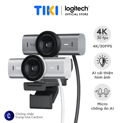Webcam Logitech MX BRIO 4K ULTRA HD Đen/Xám - Hàng Chính Hãng