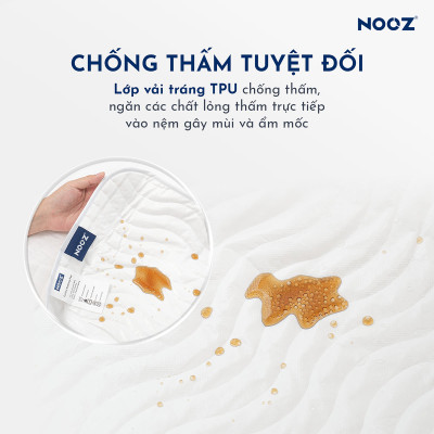Tấm Lót Bảo Vệ Nệm (Mattress Protector) NOOZ Home Goods Chống Thấm Tuyệt Đối Bề Mặt Kháng Khuẩn Không Gây Kích Ứng Da