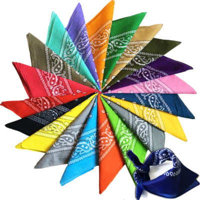 Bộ sưu tập khăn vuông cotton bandana turban XO Vintage BDN01 54x54cm - BDN01.13 Đen