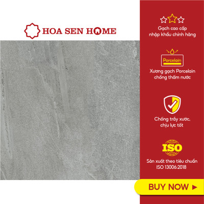 Gạch lát nền granite LUSTRA INSPA0800800006 màu xám đậm, vân xi măng tự nhiên, độ dày 9.4mm, kích thước 800mmx800mm, thùng 3 viên - Hàng chính hãng