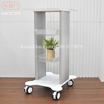 Chân Máy Thẩm Mỹ A0903 Trong Suốt Sang Trọng - Kệ Để Máy Thẩm Mỹ - 3 Tầng Cao 82cm