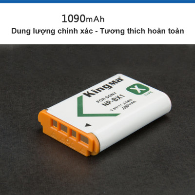 Pin KingMa NP-BX1 dùng cho Sony RX100 AS30V AS100VR HX400 WX300 - Hàng Chính Hãng