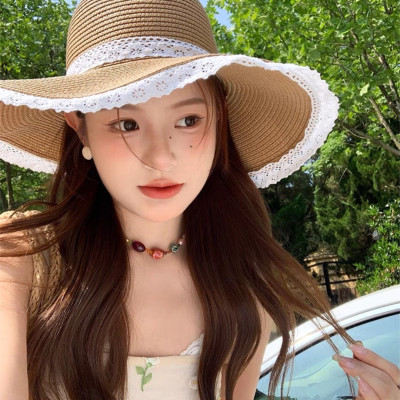Nón mũ nữ rộng vành đi biển viền ren mẫu mới đẹp chất liệu cói chống nắng thoáng mát Chất liệu cói Kiểu dáng thời trang chống nắng đi biển dạo phố du lịch là sản phẩm hoàn hảo cho những ai yêu thích phong cách thời trang Hàn Quốc.  Dona240701