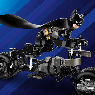 Đồ Chơi Lắp Ráp Mô Hình Người Dơi Và Siêu Xe Batpod LEGO SUPERHEROES 76273 (713 chi tiết)