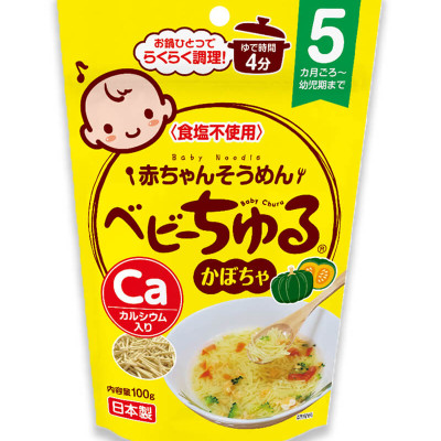 THỰC PHẨM BỔ SUNG MÌ SOUMEN TÁCH MUỐI BỔ SUNG CANXI BABY CHURU MEIWA VỊ BÍ ĐỎ