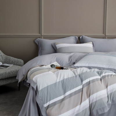 Bộ 5 món drap, áo gối NIN Tencel SELINA mát lạnh mẫu mới 2024 chất lụa tencel mềm mịn không kèm mền