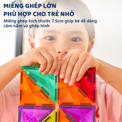 Bộ xếp hình nam châm lắp ráp đường ống Mideer Colorful Magnetic Tiles- Marble Run