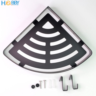 Kệ góc màu đen Inox 304 Hobby Home Decor KG3 khoan hoặc dán tường