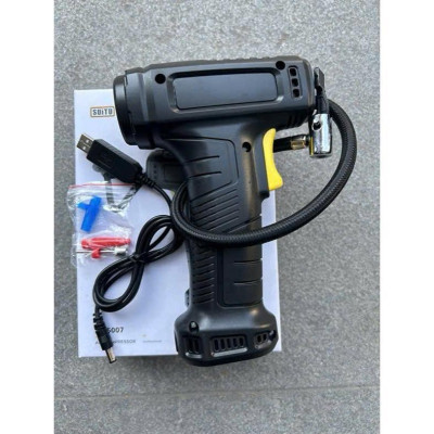 Máy Bơm Lốp Suitu St-5007 Cầm Tay Cho Xe Ô Tô , Xe Máy , Bơm Bóng , Phao Đa Năng Dùng Pin Sạc