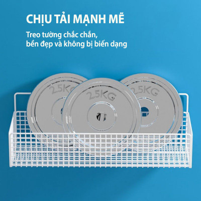 Kệ Đựng Đồ Nhà Tắm Dán Tường Hình Chữ Nhật , Kệ Thép Sơn Tĩnh Điện Cao Cấp Không Rỉ Siêu Chắc