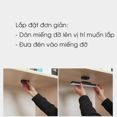 Đèn Led gắn tường, tủ đọc sách  tích điện đa năng 4 cấp độ