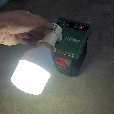 Chân Đế Chuyển Đổi Biến Tần Thông Minh - chuyển đổi điện áp 21V lên 220V - Chân pin phổ thông 4cm