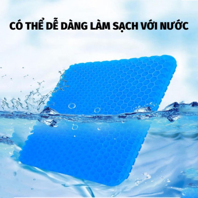 Đệm ngồi Gel 3D tổ ong thoáng khí, Chất liệu Silicon mát lạnh siêu êm - Hàng cao cấp chính hãng miDoctor