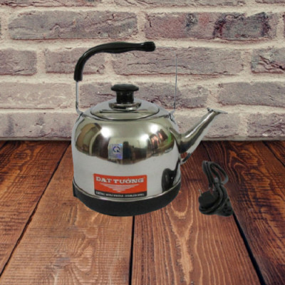 Ấm điện đế liền cao cấp 4L Đạt Tường – ĐL-01 - Trắng Inox - Hàng chính hãng