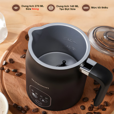 Máy tạo bọt sữa, cà phê, ca cao 4 trong 1. Thương hiệu Anh Quốc cao cấp Shardor - MF0802 - Hàng chính hãng