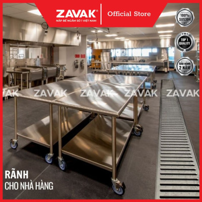 Rãnh Thoát Nước Inox 304 ZAVAK Grating GRT-AX117 inox 304 (modun 1.2m)