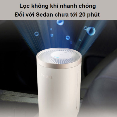 Máy khử mùi, lọc không khí ô tô dạng cốc Thương hiệu Hà Lan cao cấp Philips S3602, Công Suất 2W - Bảo Hành 24 Tháng (Hàng Nhập Khẩu)