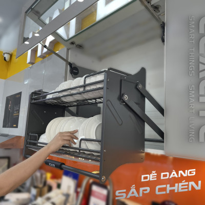 Kệ chén di động tủ trên Ecalite EL-N4118G - Tủ ngang 800mm - thép Carbon phủ Nano 5 lớp - Hàng chính hãng 