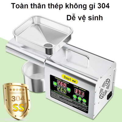 Máy ép dầu ăn thực vật chuyên dụng gia đình thương hiệu Septree T2S công suất 1000W - Trục ép dài 236mm - Hàng chính hãng (Bảo Hành 12 Tháng)