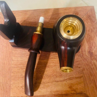 Tẩu hút thuốc gỗ trắc đỏ đen kt 4.5×17.5cm