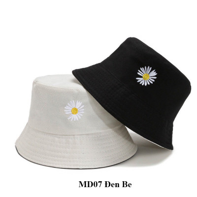 Mũ Vành Nhỏ, Mũ Bucket Hoa Cúc, Mũ Bucket Cụp Phong Cách Swag Siêu Xinh MD07
