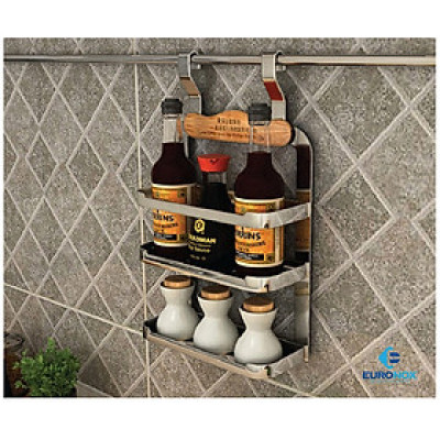  Giá gia vị 3 tầng treo ngoài nan dẹt 3-tier Hanging Spice Rack with Flat-bar