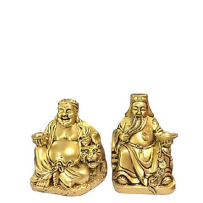 Tượng Ông Thần Tài Thổ Địa Lớn CTT8 13x 13 x 17 cm mạ vàng hoặc màu xanh lựa chọn