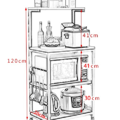Kệ để lò vi sóng 173-1 loại khung thép sơn tĩnh điện chống gỉ và bong tróc,chịu lực cao mặt gỗ lõi xanh phủ melamine chống nước, hàng được sản xuất tại Việt Nam