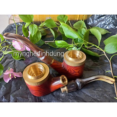 Tẩu hút thuốc sì gà phong cách lịch mãn đẳng cấp bằng gỗ trắc đỏ đen