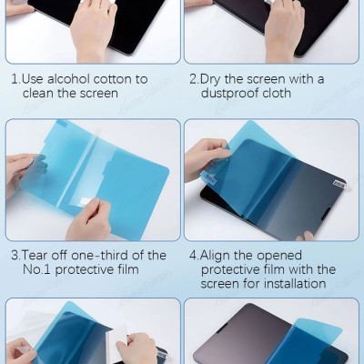 [iPad Air 6 M2] Miếng dán màn hình Paperlike cho iPad Air 6 M2-11 inch 2024. iPad Air 6 M2 - 13 inch 2024 hiệu WIWU dán nhám, chống bám vân tay, viết vẽ như trên giấy cao cấp - Hàng chính hãng.