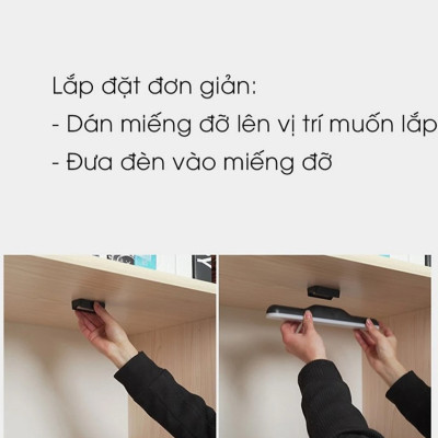 Đèn Led gắn tường, tủ đọc sách,bàn trang điểm, tích điện đa năng 4 cấp độ