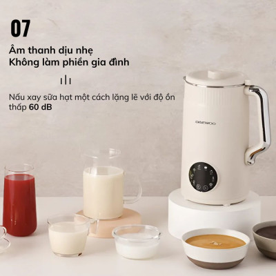 Máy Làm Sữa Hạt Daewoo 1.2L DWSM-1512, tặng Cẩm Nang 50 Công Thức - Máy Xay Nấu Đa Năng - Hàng chính hãng