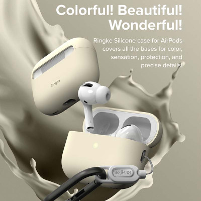 Vỏ Ốp dành cho AirPods Pro 2 RINGKE Silicone - Hàng Chính Hãng