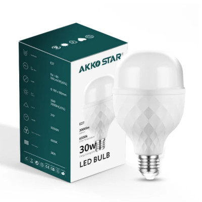BÓNG ĐÈN LED TRÒN SÁNG VÀNG 50W AKKO STAR 54415- HÀNG CHÍNH HÃNG