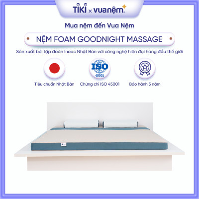 Nệm foam Goodnight Massage bán chạy tại Việt Nam 9cm tại Vua Nệm - Cấu trúc lượn sóng duy trì tư thế tự nhiên của cột sống